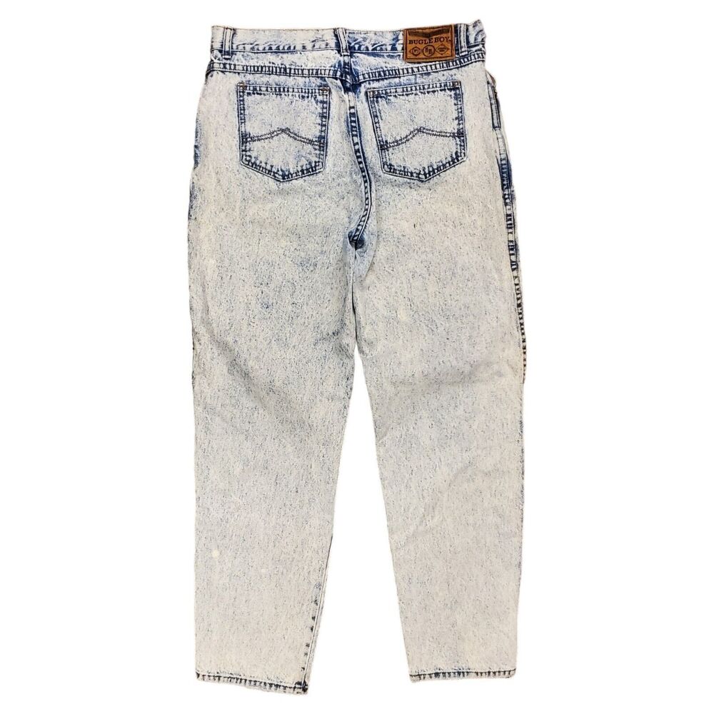 Vintage BUGLE BOY Jeans Mens 36 Blue Basic Straight Acid Wash Y2K Made in USA